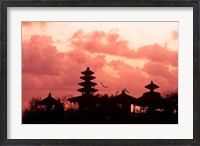 Framed Sunset at the Temple by the Sea, Tenah Lot, Bali, Indonesia