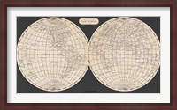 Framed Map of the World, 1812