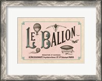 Framed Le Ballon, ca. 1883