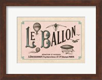 Framed Le Ballon, ca. 1883