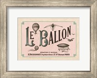 Framed Le Ballon, ca. 1883