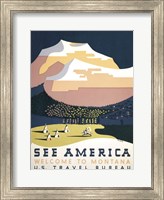 Framed See America - Welcome to Montana I