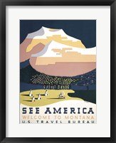 Framed See America - Welcome to Montana I
