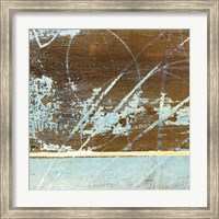 Framed Barn Blue Square I