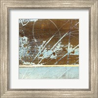 Framed Barn Blue Square I