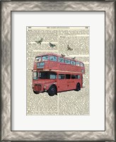 Framed Butterfly London Bus