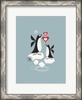Framed Penguin Love