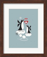 Framed Penguin Love