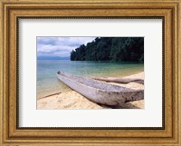 Framed Beached Canoe on Lake Poso, Sulawesi, Indonesia