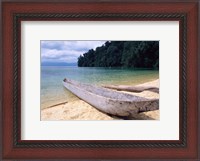 Framed Beached Canoe on Lake Poso, Sulawesi, Indonesia
