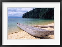 Framed Beached Canoe on Lake Poso, Sulawesi, Indonesia