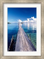 Framed Wooden Jetty Extending off Kadidiri Island, Togian Islands, Sulawesi