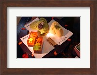 Framed Display of Autumn seasonal sweets, Tokyo, Japan