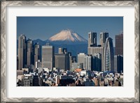 Framed Tokyo, Shinjuku, City Skyline, Mount Fuji, Japan