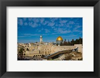 Framed Israel, Jerusalem, Western Wall and Dome of the Rock