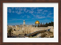 Framed Israel, Jerusalem, Western Wall and Dome of the Rock