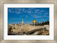 Framed Israel, Jerusalem, Western Wall and Dome of the Rock