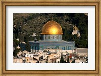 Framed elevated city view, Jerusalem, Israel