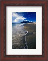 Framed Asia, Indonesia, Krakatau Volcano Beach scene