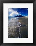 Framed Asia, Indonesia, Krakatau Volcano Beach scene