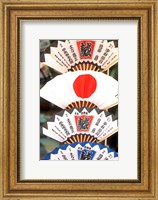 Framed Colorful Artwork on Fans, Kyoto, Japan