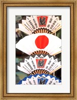 Framed Colorful Artwork on Fans, Kyoto, Japan