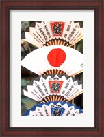 Framed Colorful Artwork on Fans, Kyoto, Japan