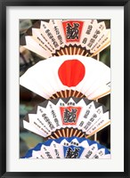 Framed Colorful Artwork on Fans, Kyoto, Japan