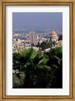 Framed Haifa Cityscape from Bahai Dome, Israel