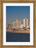 Framed Israel, Tel Aviv, beachfront hotels, late afternoon