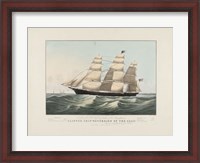 Framed Clipper Ship "Sovereign of the Seas", 1852