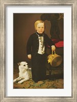 Framed Boy with Dog