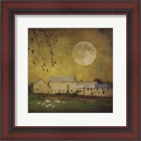 Framed Sheep Under a Harvest Moon