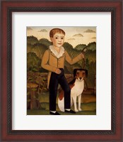 Framed Boy with Dog