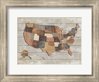 Framed Wood Map