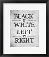 Framed Black is White