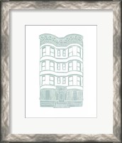 Framed Williamsburg Building 4 (Brownstone)