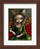 Framed Princess with a Black Cat