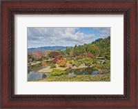Framed Yokuryuichi Pond, Shugakuin Imperial Villa, Kyoto, Japan