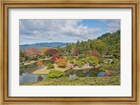 Framed Yokuryuichi Pond, Shugakuin Imperial Villa, Kyoto, Japan