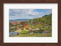 Framed Yokuryuichi Pond, Shugakuin Imperial Villa, Kyoto, Japan