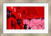 Framed Heian Shrine in Spring, Shinto, Kyoto, Japan