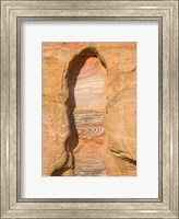 Framed Rock texture of cave wall, Petra, Jordan