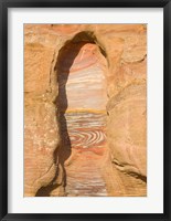 Framed Rock texture of cave wall, Petra, Jordan