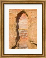 Framed Rock texture of cave wall, Petra, Jordan