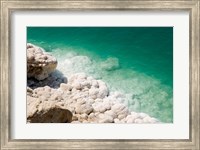 Framed Jordan, Dead Sea, Salt on the sea shore