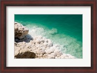 Framed Jordan, Dead Sea, Salt on the sea shore