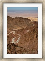 Framed Jordan, Winding highway from Wadi Musa to Wadi Araba