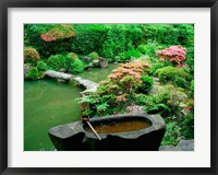 Framed Green Zen Garden, Kyoto, Japan