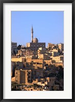 Framed Aerial view of traditional houses in Amman, Jordan